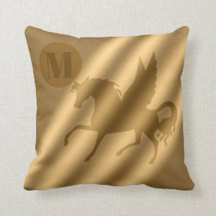 Unicorn Gold Luxury Monogram Cushion