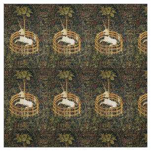 UNICORN GOTHIC FANTASY FLOWERS,FLORAL MOTIFS Green Fabric