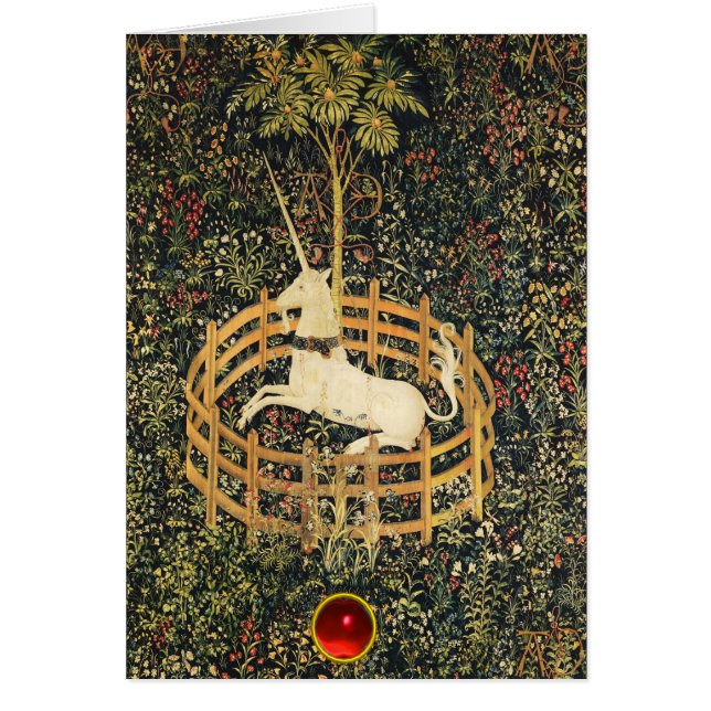 UNICORN GOTHIC FANTASY GREEN FLORAL Christmas (Front)