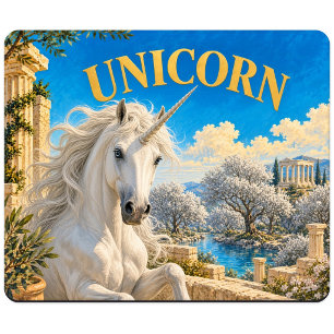 Unicorn, Gothic Fantasy Monster Mouse Mat