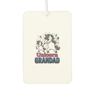 Unicorn Grandad Vintage Engraving Shirt Design_1 Car Air Freshener