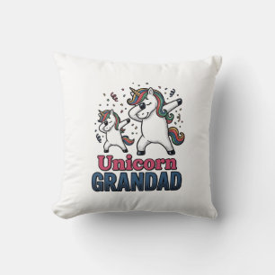 Unicorn Grandad Vintage Engraving Shirt Design_1 Cushion
