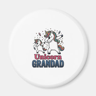 Unicorn Grandad Vintage Engraving Shirt Design_1 Magnet