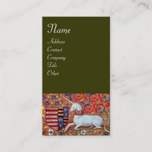 UNICORN ,green Business Card