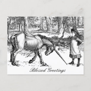Unicorn Greeting Postcard