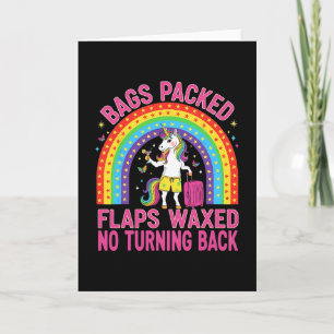 Unicorn Gs Packed Flaps Waxed Funny Trip Travel Gi Card