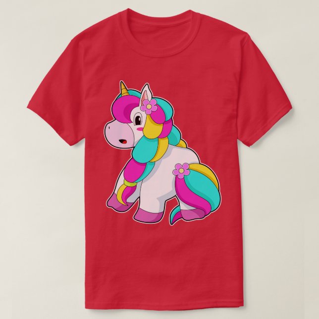Unicorn Hair Braid T-Shirt (Design Front)