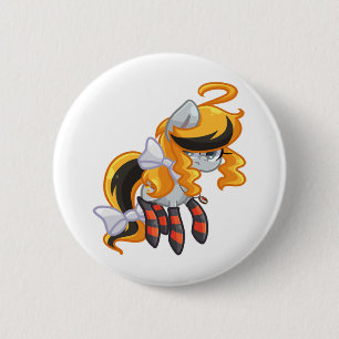 unicorn halloween 6 cm round badge
