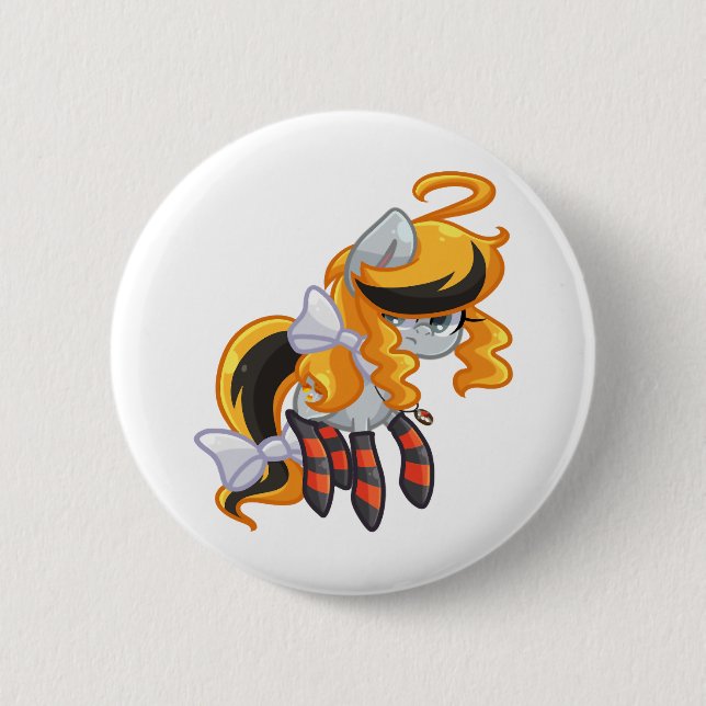 unicorn halloween      6 cm round badge (Front)