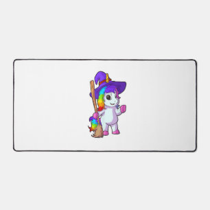 Unicorn Halloween Shirt for Girls Witch Costume fo Desk Mat