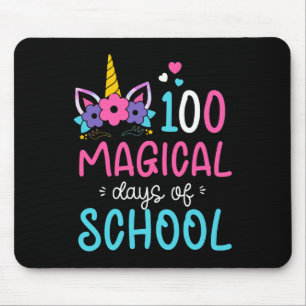 Unicorn Happy 100th Day 100 Magical Days Of School Mouse Mat