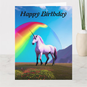 Unicorn  Happy Birthday  Card