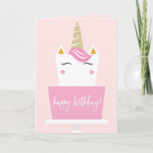 Unicorn Happy Birthday Card