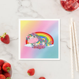 Unicorn happy Birthday Napkins