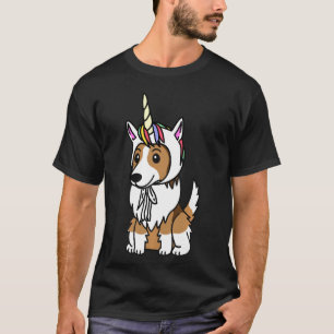 Unicorn Hat Shetland Sheepdog Dog T-Shirt