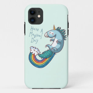 Unicorn have a magical day iPhone 11 case