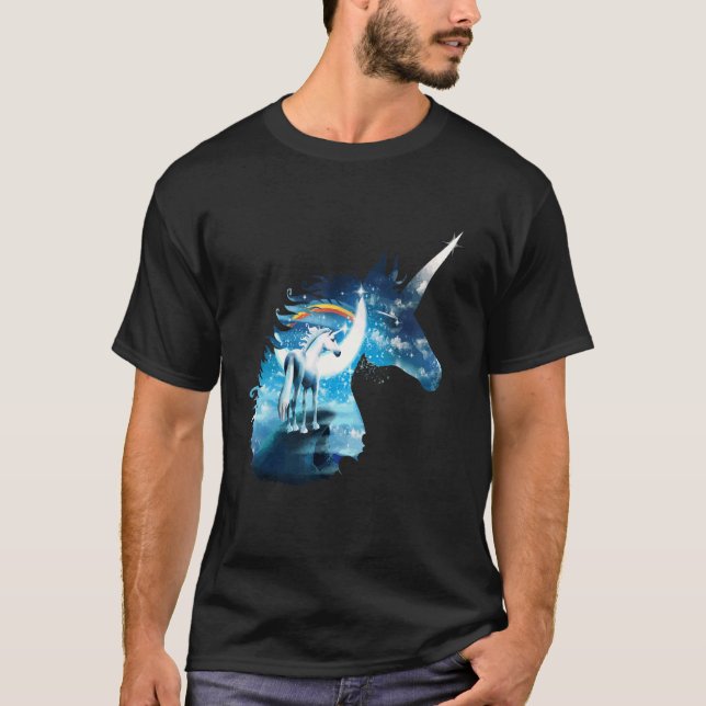 Unicorn Head Colourful T-Shirt (Front)