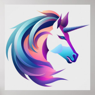 Unicorn Head  Poster