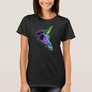Unicorn Head Skull Punk Emo Magical Horse Unicorn T-Shirt