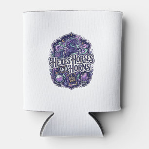 Unicorn Hexes Horses and Horns POD Ready POD Artwo Can Cooler