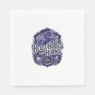 Unicorn Hexes Horses and Horns POD Ready POD Artwo Napkin