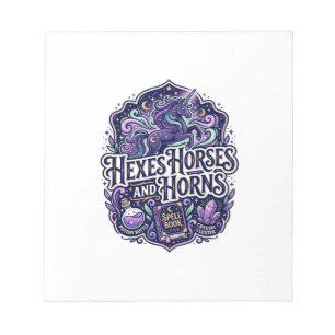 Unicorn Hexes Horses and Horns POD Ready POD Artwo Notepad
