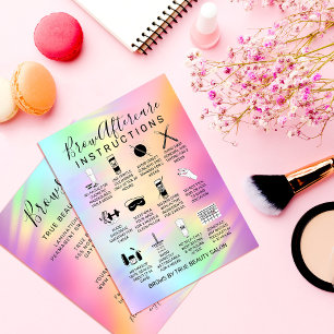 Unicorn Holographic Brows Aftercare Icon Business  Business Card
