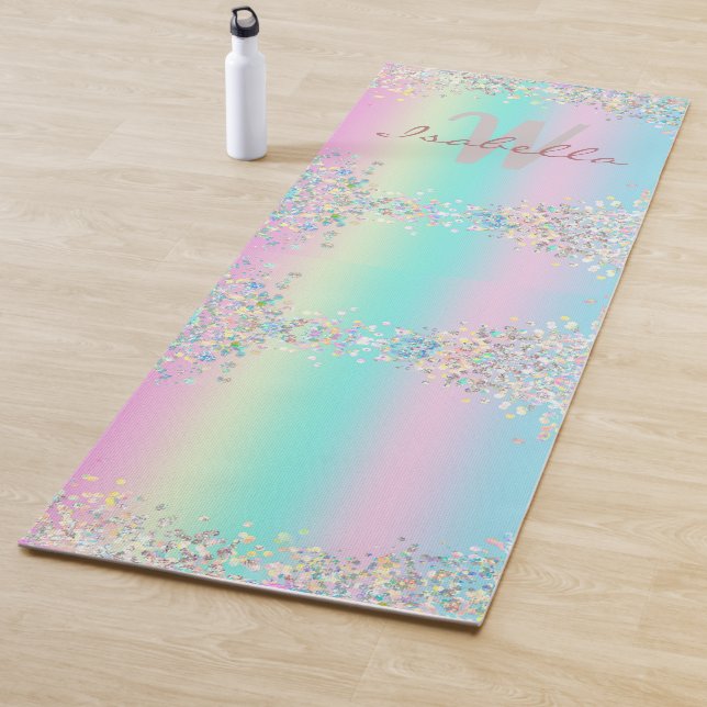 Unicorn Holographic Glitter Yoga Mat (In Situ)