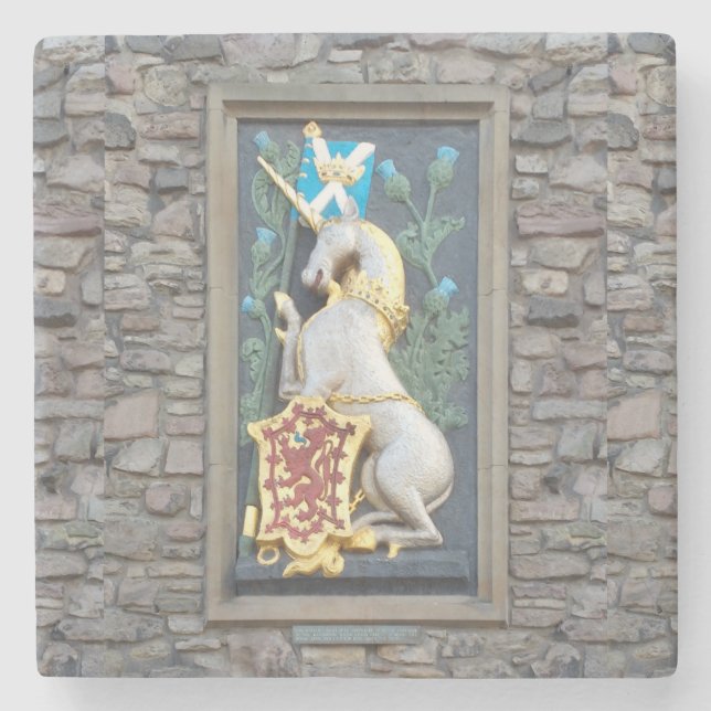 Unicorn, Holyrood Palace Stone Coaster (Front)