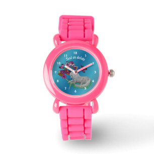 Unicorn Horse Butterflies And Flowers Personalised Watch