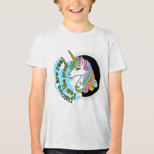 Unicorn horse design Tri-Blend shirt