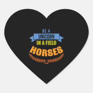 Unicorn horse mythical creatures Pony Unicorn   Heart Sticker