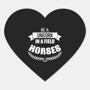 Unicorn horse mythical creatures Pony Unicorn Heart Sticker