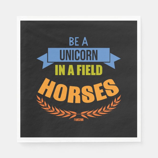 Unicorn horse mythical creatures Pony Unicorn   Napkin (Front)