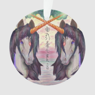 unicorn horse pony equine pegasus winged reiki ornament