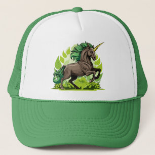 Unicorn horse trucker hat
