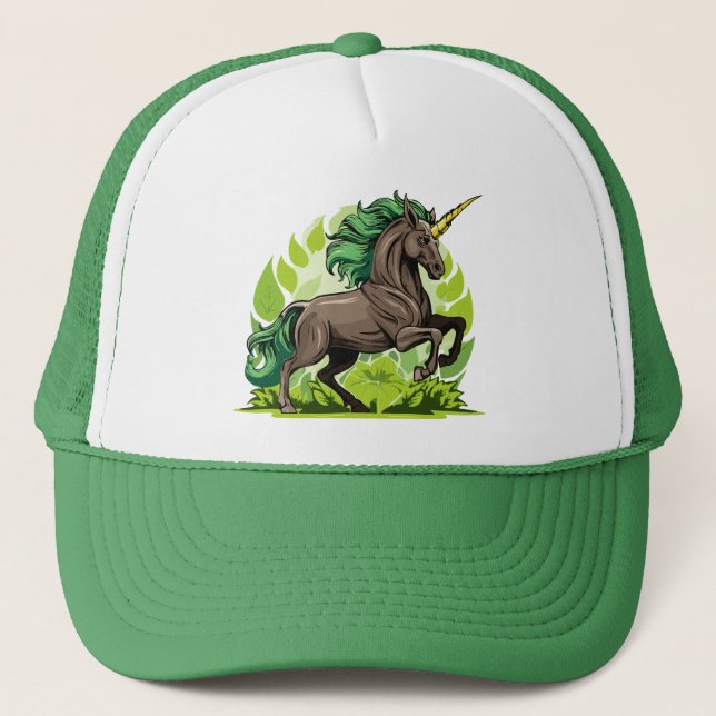 Unicorn horse trucker hat (Front)