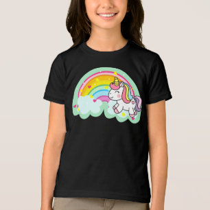 Unicorn Horse with Rainbow Cartoon-24964 Tri-Blend Shirt