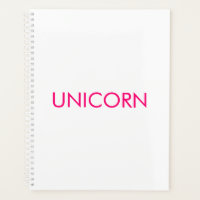 Unicorn hot pink and white minimalist custom