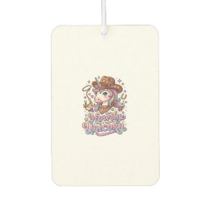 Unicorn Howdy Unicorn Gift Idea Sticker and Shirt Car Air Freshener