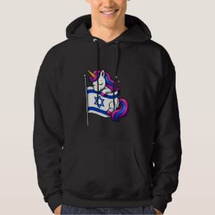 Unicorn Hug Cool Israel Flag Boys Girls Women Kids Hoodie