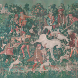 Unicorn Hunt Mediaeval Art - Unicorn Defends Himse