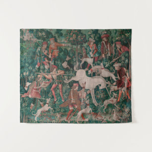 Unicorn Hunt Mediaeval Art, Unicorn Defends Himsel Tapestry