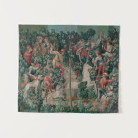 Unicorn Hunt Mediaeval Art - Unicorn Is Attacked