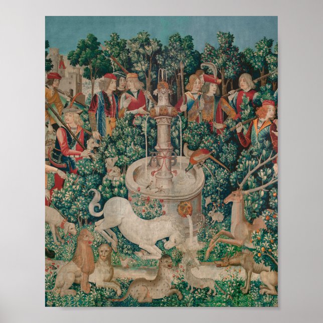Unicorn Hunt Mediaeval Art - Unicorn Is Found Poster (Front)