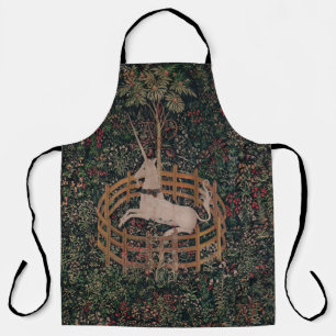 Unicorn Hunt Mediaeval Art - Unicorn Rests in Gard Apron