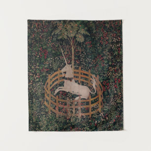 Unicorn Hunt Mediaeval Art - Unicorn Rests in Gard Tapestry