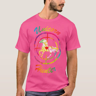 Unicorn Hunter Boys Rainbow Horse Humour Hate Unic T-Shirt