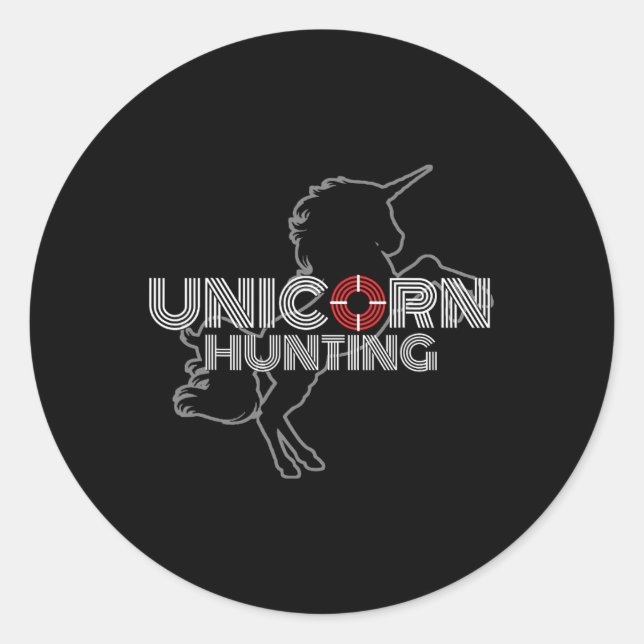 Unicorn Hunting Swingers  Classic Round Sticker (Front)