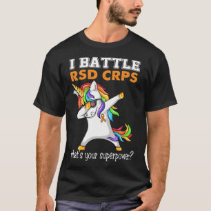 Unicorn I Battle Rsd Crps Awareness T-Shirt